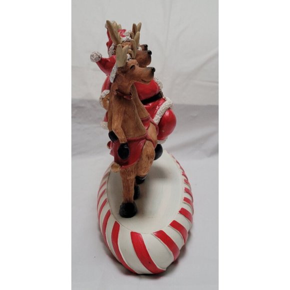 2008 Collections Etc Santa and Reindeer Dancing Musical Tabletop Decorat… - Picture 9 of 16